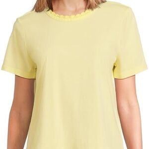 Lilly Pulitzer Crotchet Trim Yellow Top